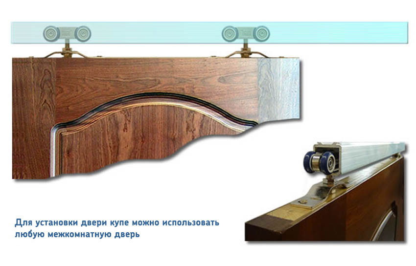 Сдвижная дверь может быть из любого материала